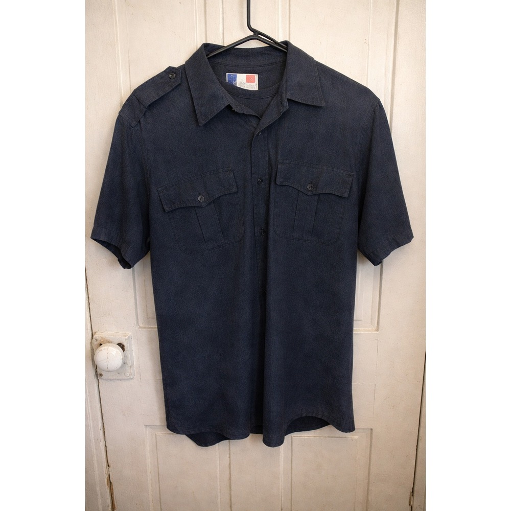 FLYING CROSS Workwear Shirt Mens L Navy Tactical Uniform Button Up‎ Utility Gorp